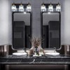 HUOKU Modern Crystal Bathroom Vanity Light 3-Light Brass Wall Light