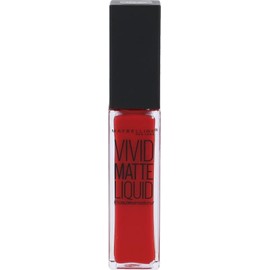 Maybelline New York Color Sensational Vivid Matte Liquid Creamy Lipstick No 35 Rebel Red with Light Matte Finish in Bright Red 8ml