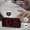 Acedeck Battery Operated Digital Clock: Cordless Small Alarm Clock for