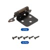 sourcing map Cabinet Kitchen Inset Hinges, 2Pcs 1/2" Overlay Semi-Concealed