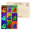Nashville, Tennessee, Acoustic Guitar Pop Art (4x6 Birch Wood Postcards,