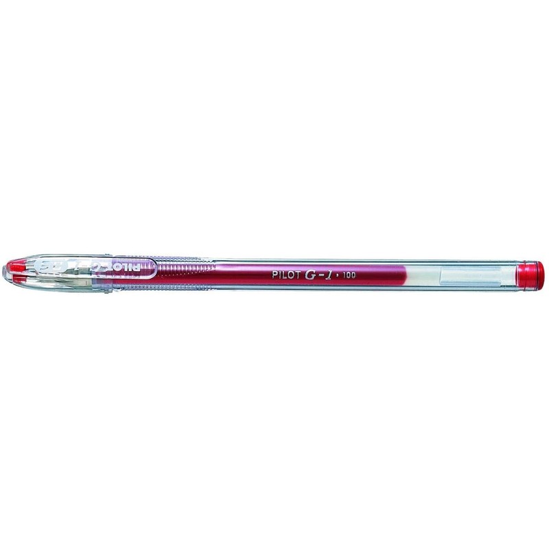 Pilot Pack of 3 Red G-1 Gel Pens Thin 0.5mm