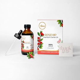 MY ACE Rosehip Seed Essential Oil with Dropper Pure & Natural Cold Pressed Premium Carrier Oil Preservative-Free for Skin, Hair, Face, DIY & Essential Oil Dilution - 118 ml (Pack of 1)