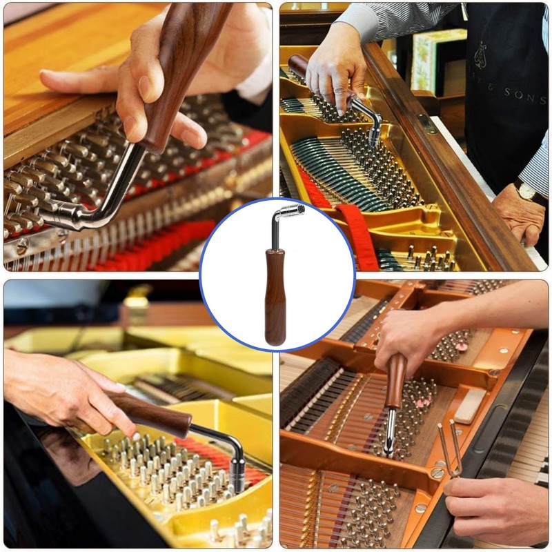 8 Pieces Piano Tuning Lever Tools Kit, Piano Tuner Tool