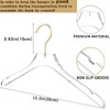 Besser 30 Pack Acrylic Hangers with Gold,Acrylic Clear Hangers,Premium Crystal