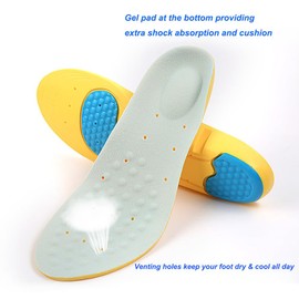 Insoles Memory Foam Insoles Shoes Inserts for Men and Women, Kids, Providing Arch Support, Cushion and Shock Absorption, Relieve Foot Pain (M（Men's 6-9/ Women 7-11）)