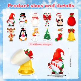 Qpout 24 Pack Christmas Sticky Notes, 2.75x4.3 inch Christmas Theme Small Sticky Notes, Mini Sticky Notes Bulk, Self Stick Notes for Christmas Decor