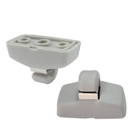 Pack of 2 Car Sun Visor Clip, Car Sun Visor Holder, Anti-Glare Holder for Sun Visors Compatible with VW Caddy Golf Mk4 Sharan Passat Polo Amarok Transporter T5 Touran Seat - Grey