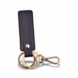 XALORA Genuine Leather Car Keychain – Premium Key Fob Holder for Men & Women, Universal Leather Key Chain with Heavy-Duty Carabiner Clip, Smart Key Organizer for Car, Home & Office – MM0103 (Black)