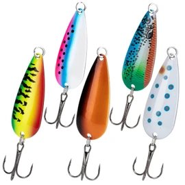 THKFISH Fishing Lures Fishing Spoons Fishing Bait Trout Lures Bass Lures Fishing Spoons Lures 1/2oz-5pcs