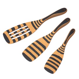 Cokka Praca Dishwasher Safe & Maintenance Free Wooden Spatula for Cooking-Sturdy Wooden Spoons for Cooking, 3-Piece Handcraft Wood Spatula for Nonstick Cookware, Heat Resistant, Apartment Essential