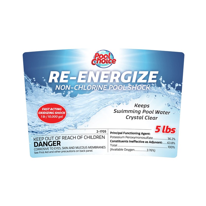 SpaChoice 5-Pounds Premium Re-Energize, Non Chlorine Pool Shock, Made in