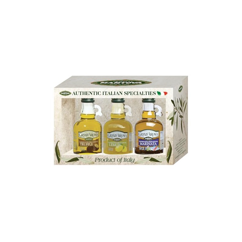Mantova Grand'Aroma Extra Virgin Olive Oil Trio Variety Gift Set