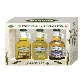 Mantova Grand'Aroma Extra Virgin Olive Oil Trio Variety Gift Set – Marinata, Zesty Sicilian Lemon, and Truffle Flavors (Pack of 3) – Perfect for Cooking, Dressing, and Gifting