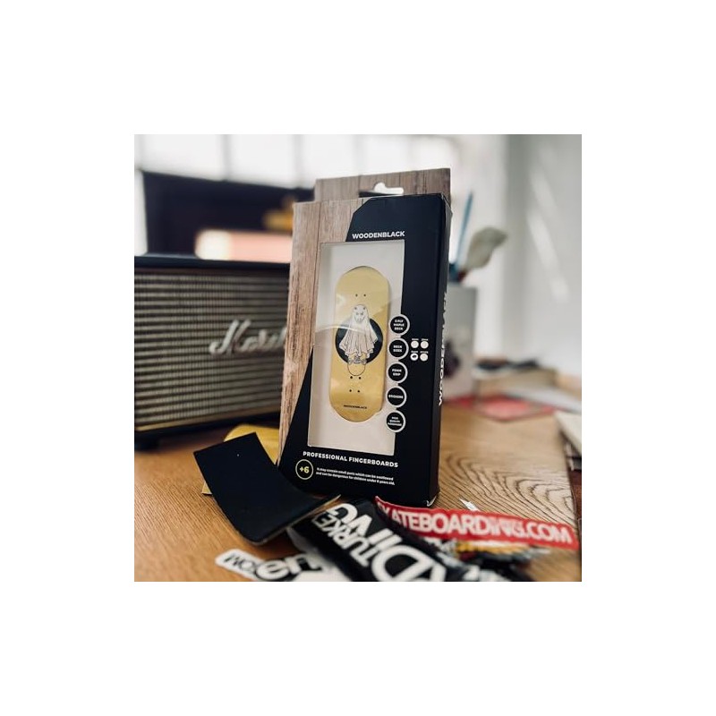 WOODENBLACK Handsome Body Pro Fingerboard Deck - Handmade