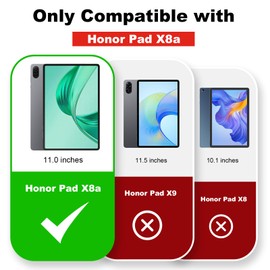 XLTTONG Case for Honor Pad X8a 11 Inch 2024, Slim Protective Case with Stand PU Leather for Honor Pad X8a 11 Inch Tablet (Grey)