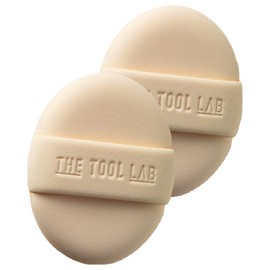 The Tool Lab Long Lasting Cover Puff Regular, Beige, 2 pieces / 더툴랩 롱래스팅 커버 퍼프 레귤러, 베이지, 2개