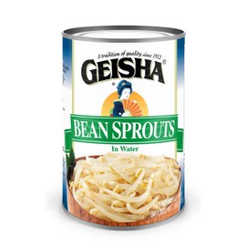 GEISHA Bean Sprouts In Water 14.5OZ. (Pack of 12), Bean Sprouts | Kosher Certified － No Transfat － Gluten Free－Less than 100 Calories per Container － Ready to Eat －Long Selling Item