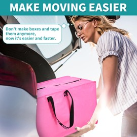 Teal Moving Bags - 8 Pack Extra Large Heavy Duty Storage Bags With Zipper & Reinforce Handles | 29x14x13 Inch Moving Tote Bags Bulk For Clothing, Shoes, Travel