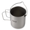 Lixada Lightweight Titanium 3 Pieces Set Titanium 750ml Pot 350ml