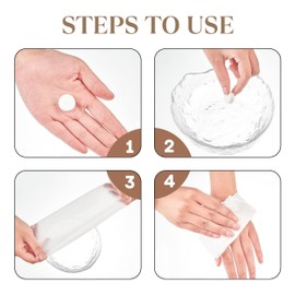 ProBytes 50 Pcs Compressed Cotton Magic Tissue 28x22cm - 1p Coin Size Expanding Towel Tablet, Hands Face Clean Wash Wet Wipes Travel Camping Sports Salon Spa Restaurant Events - White Cloth Large