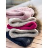 Neverless® Women's Knitted Hat without Lining Fur Pom Faux Fur
