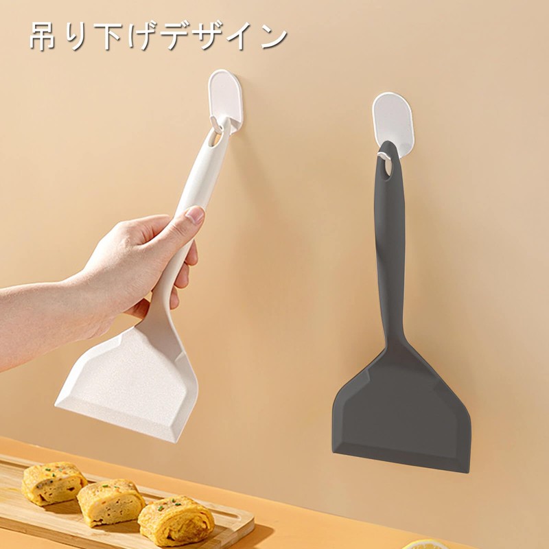 ヘラお好み焼きシリコン シリコンスパチュラターナー ノンスティックシリコン卵焼きスパチュラ 多目的ワイド卵焼きヘラ 一体成型 多機能 耐熱 調理器具 オムレツ パンケーキ