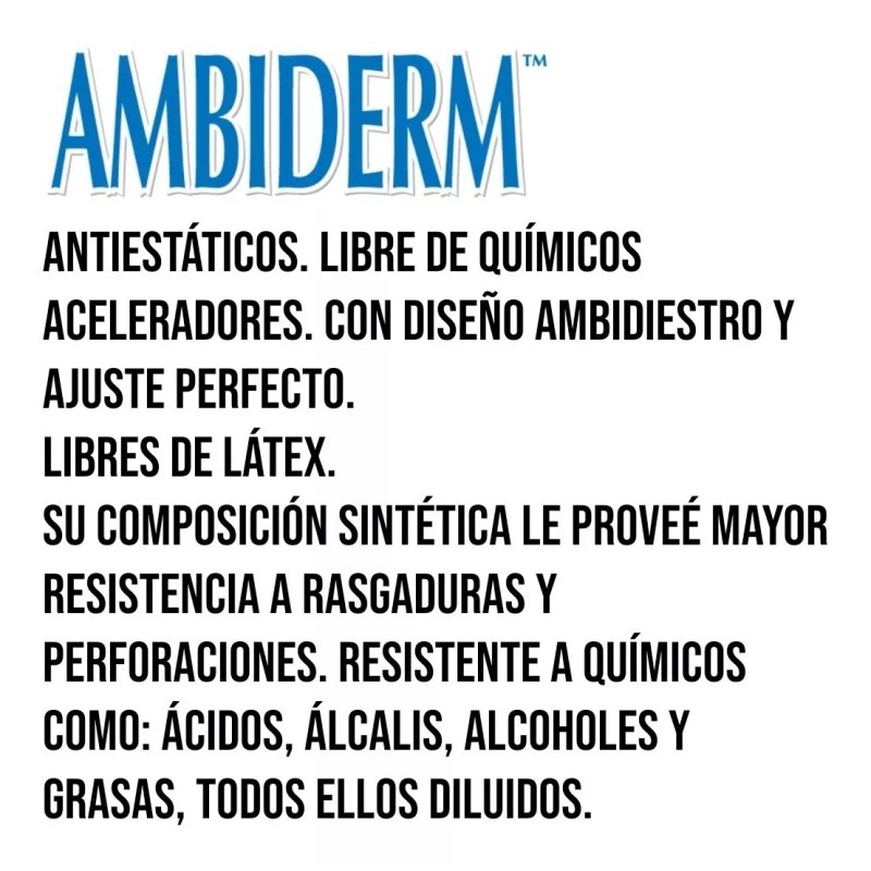 Ambiderm Guantes De Vinilo No Estériles (ambiderm) Caja Con 100