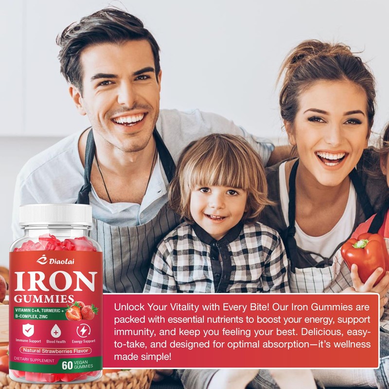 Vegan Iron Gummies - High Potency Iron Supplement for Women