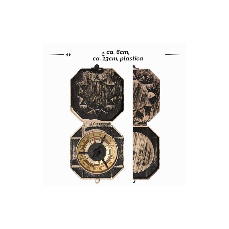 papapanda Pirata Jack Bussola Moneta Azteca Collana Set