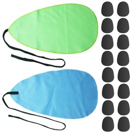 EIHI 2-Piece Clarinet Cleaning Wipes, Saxophone Cleaning Cloths, Flute Cleaning Kit for All Precision Instruments, Includes 16 Mouthpiece Pads 0.8 mm, Green