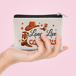 Western Cowgirl Coin Purse Cowgirl Gifts for Daughter Country Women Gift for Friend Bestie Cowgirls Accessories for Daughter Niece Graduation Gift for Her Zipper Change Pouch Christmas Birthday Gifts