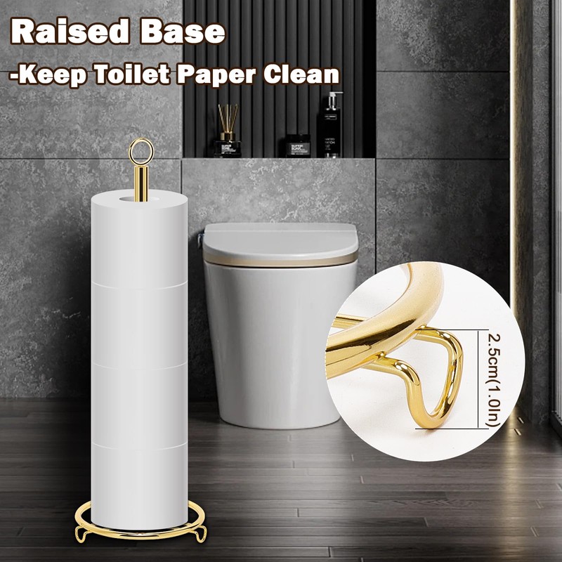 Siyzda Bath Toilet Paper Holder, Toilet Tissue Roll Organizer Storage,