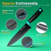 14 Pcs Kitchen Knife Block Set with Sharpener (Green)