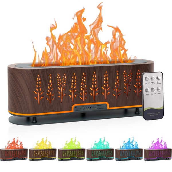 Essential Oil Diffusers, Flame Air Diffuser Humidifier, 200ml Aromatherapy Diffuser