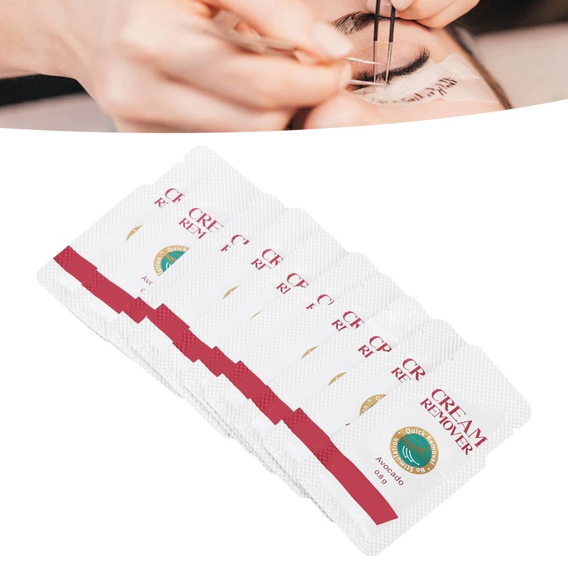 10 Pack Eyelash Extension Remover Cream Low Irritation Fast Dissolving