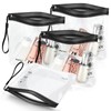 Aucuu 4Pcs Clear Travel Toiletry Bag, Airport Liquid Bag Travel