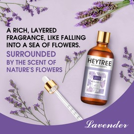 HEYTREE Lavender Essential Oil 100ml - Pure & Natural Lavender Oil - Calming Aromatherapy for Sleep, Relaxation, Bedtime Diffuser, Bath Soak & Pillow Mist - Vegan