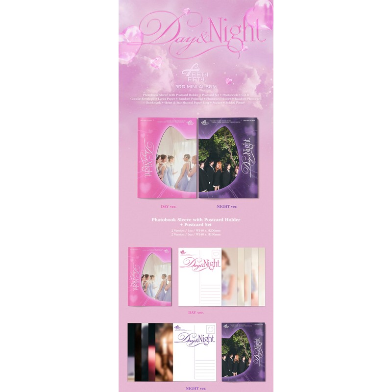 FIFTY FIFTY Day & Night 3rd Mini Album with Tracking