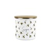 Purely Home Scattered Bees Sugar Canister - White Metal Enamel