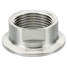 PATIKIL 1.5 Inch TC Tri Clamps Adaptor, Tri-Clover Fittings to NPT 1" Female Sanitary Thread Adaptor 304 Stainless Steel for Food Beverage Dairy, Ferrule 50.5mm