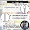 Aezic Car Tailgate Vent Lock, Stainless Steel Tailgate Stand Off
