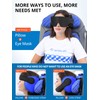 Travel Pillows for Airplanes with Sleep Eye Mask, Chin Strap,
