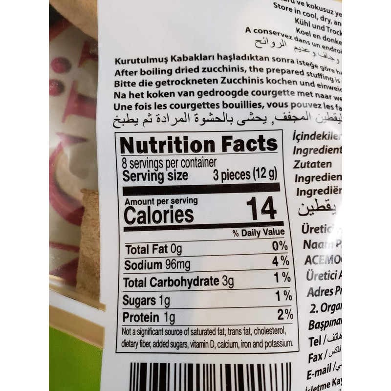 Oncu Dried Zucchini for Stuffing