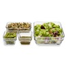 Libbey Stack It Large Glass Storage Containers with Lids, Set