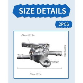 KGDUYC Pack of 2 Fuel Tap Switch, Fuel Tank Fuel Tap Switch, Petrol Tap Multifunction Gas Oil Switch Universal 4 Wheel Buggy