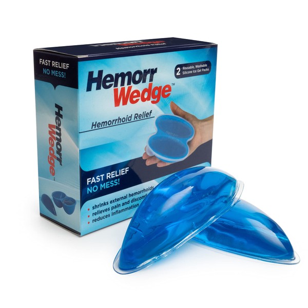 Hemorrwedge Hemorrhoid Treatment Ice Pack - Gel Freeze Pack, Pair with Case…