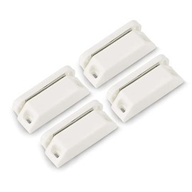 UAP Magnetic Door Catch 4 Pack - Heavy Duty White Magnet Door Catches for Cupboards, Wardrobes & Cabinets