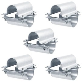 OTTFF 5 Set Greenhouse Cross Grid Connector Fit 1/2" (0.84" OD) Galvanized Steel Pipe for Chain Link Fence, Garden Trellis