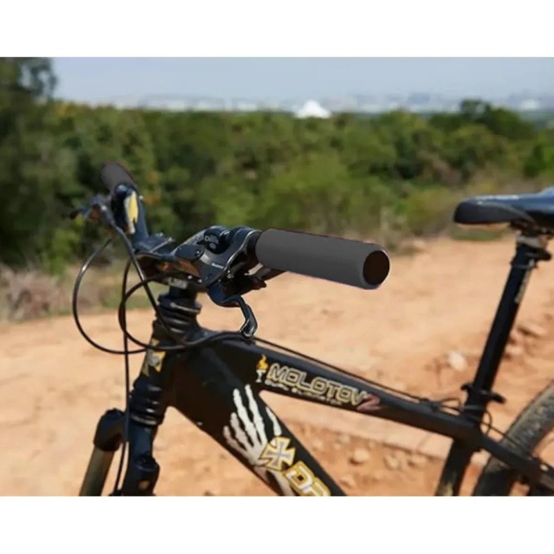 Par Puño Suave Bicicleta Silicon Bmx Ruta Urbana Antideslizante Negro